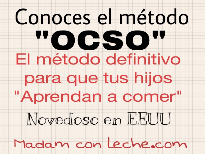 metodo ocso, blw, comer solos, niños 